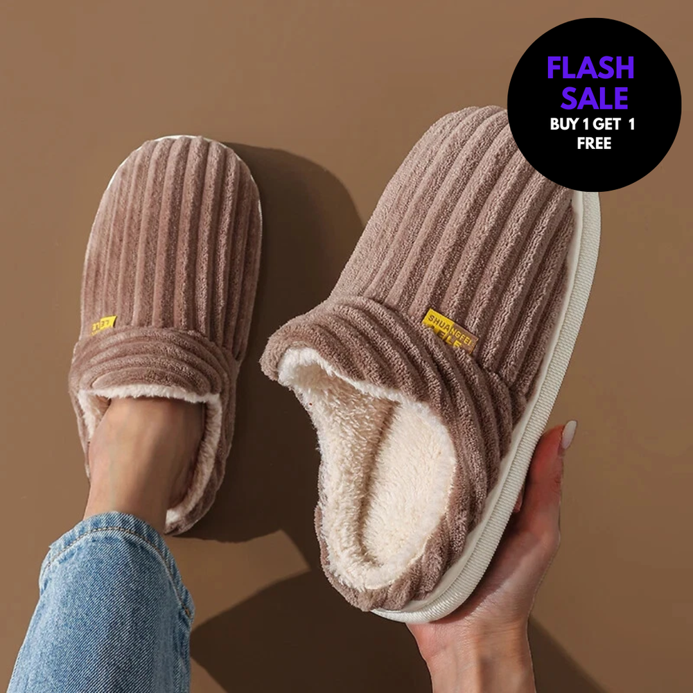 Chaussons Plats en Peluche Douillets™ (1 Acheté = 1 Offert) — Chaussons Sandalo, vue 2