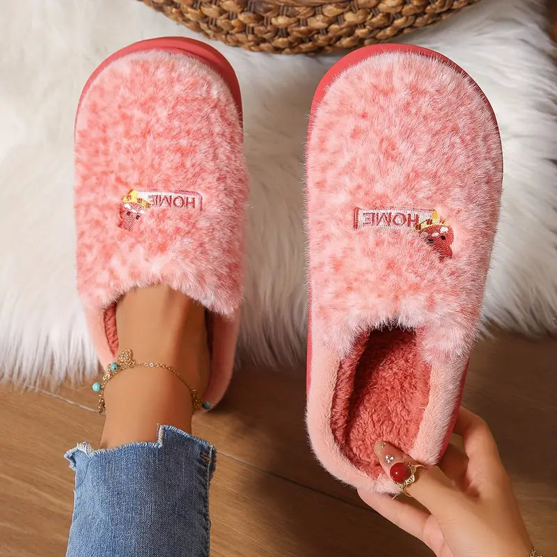 Chaussons Peluche Roses Douillets™ — Chaussons Sandalo, vue 2