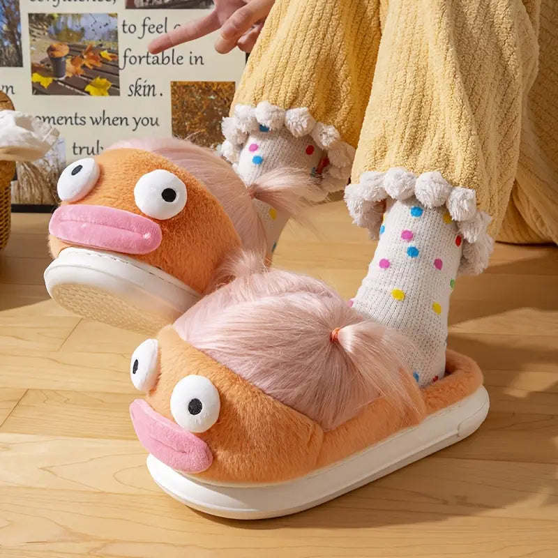 Chaussons d'Hiver Duveteux Fun — Chaussons Sandalo, vue 1
