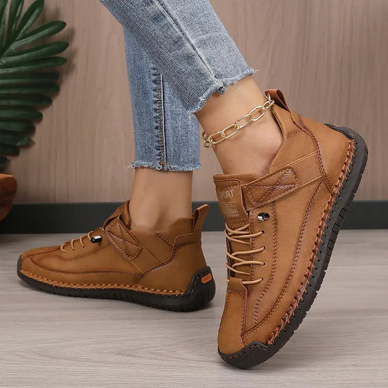 Chaussures Casual Confort en Cuir™ — Chaussures à Bout Large Sandalo, vue 2