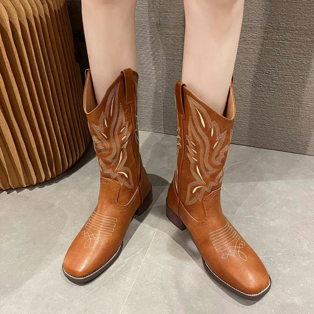 Bottes Western en Cuir Canyon pour Femme™ — Bottes d'Hiver Sandalo, vue 2