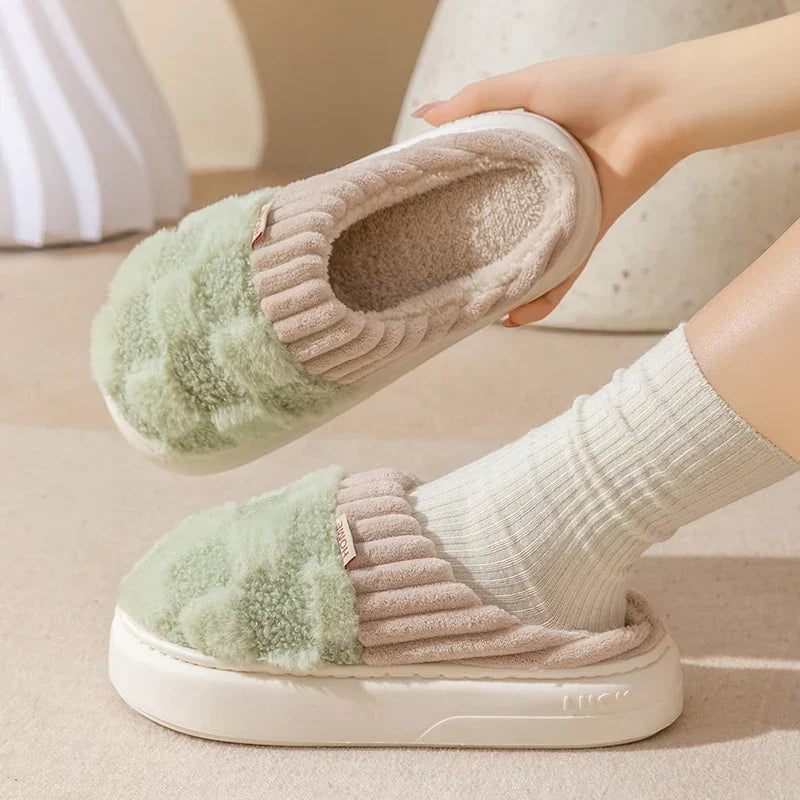 Mules Cloud Duveteuses à Carreaux — Mules Sandalo, vue 1