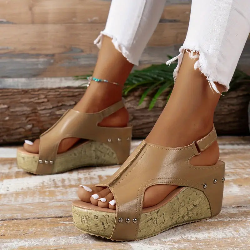 Sandales Compensées Slingback Vintage — Sandales Sandalo, vue 2