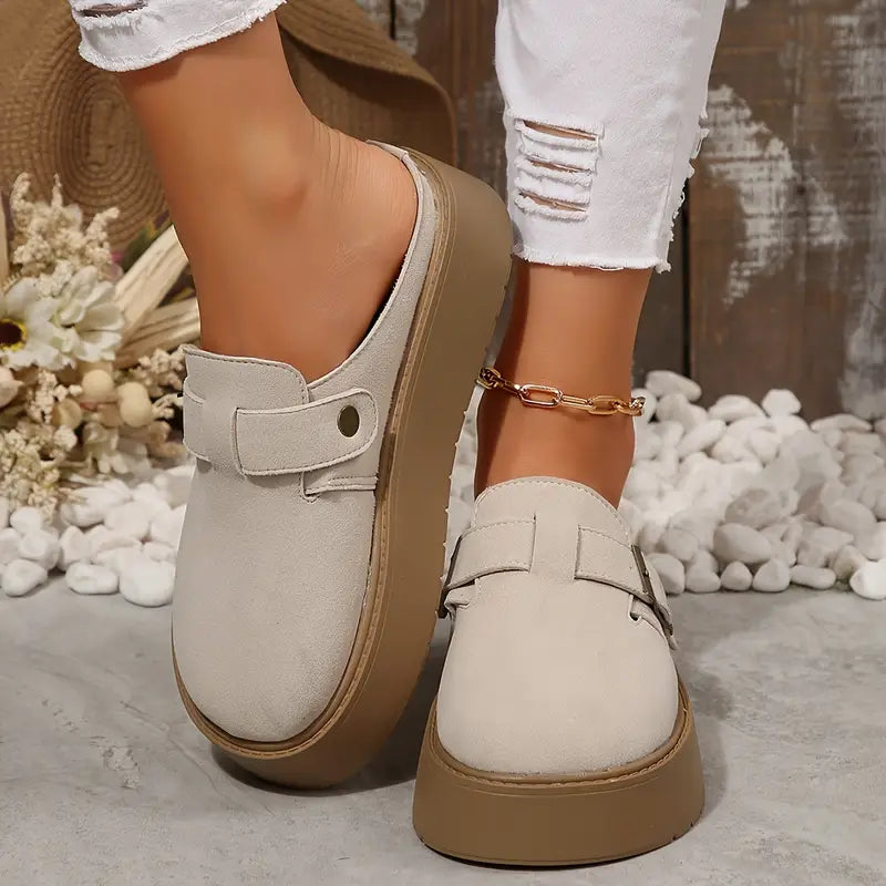 Demi-Chaussons Rétro à Semelle Épaisse — Chaussons Sandalo, vue 1